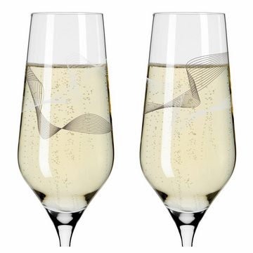 Ritzenhoff Champagnerglas Kristallwind Champagner 2er-Set 002, Kristallglas, Made in Germany