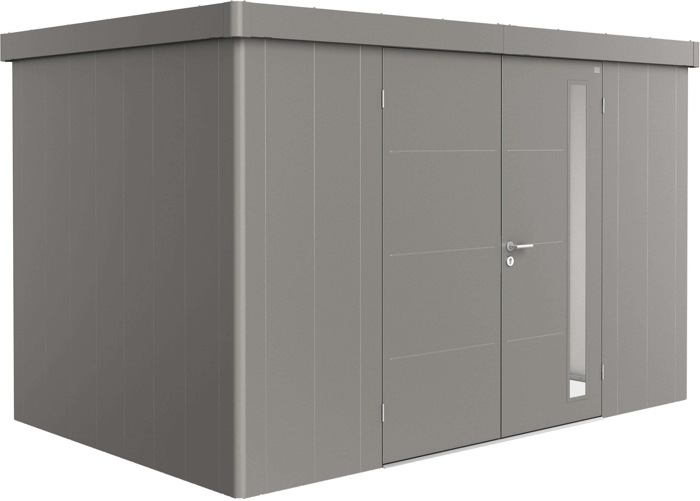 Biohort Gerätehaus NEO Gr. 2D, verschiedene Farben, BxT: 348x236 cm, stylisches Gartenhaus mit Flachdach