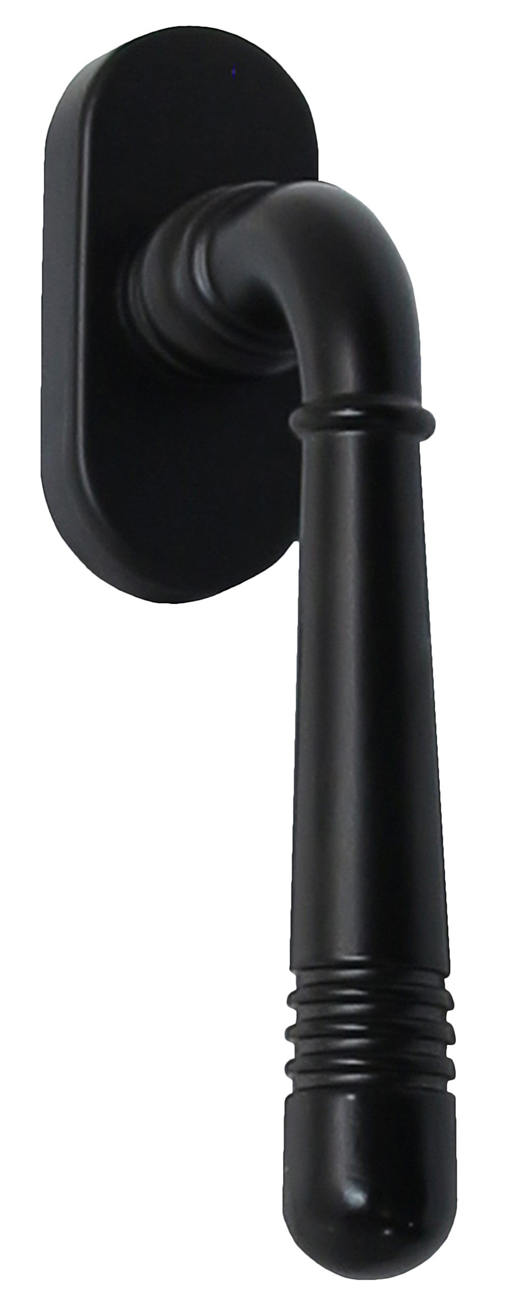 Fenstergriff Fenstergriff FG Helena 2314 Schwarz PVD Rasterolive Fensterbeschlag, 1 x FG - 2314 Schwarz, L: 12.4 cm, 45 Grad Rasterung