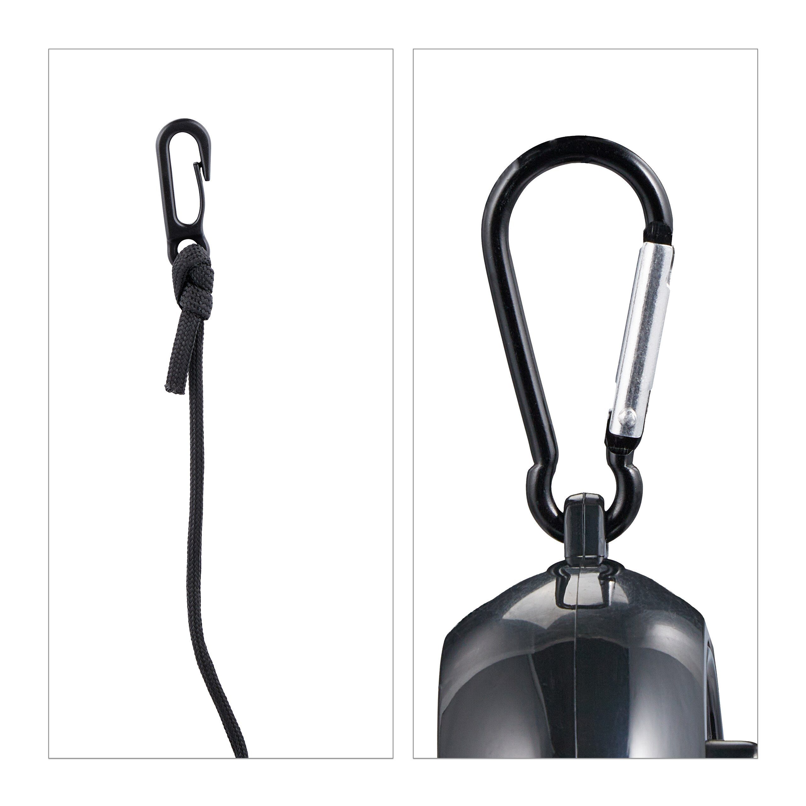 GAESHOP Wäscheleine Einziehbar - 4.8m Stahlseil Weiß Für Balkon & Bad