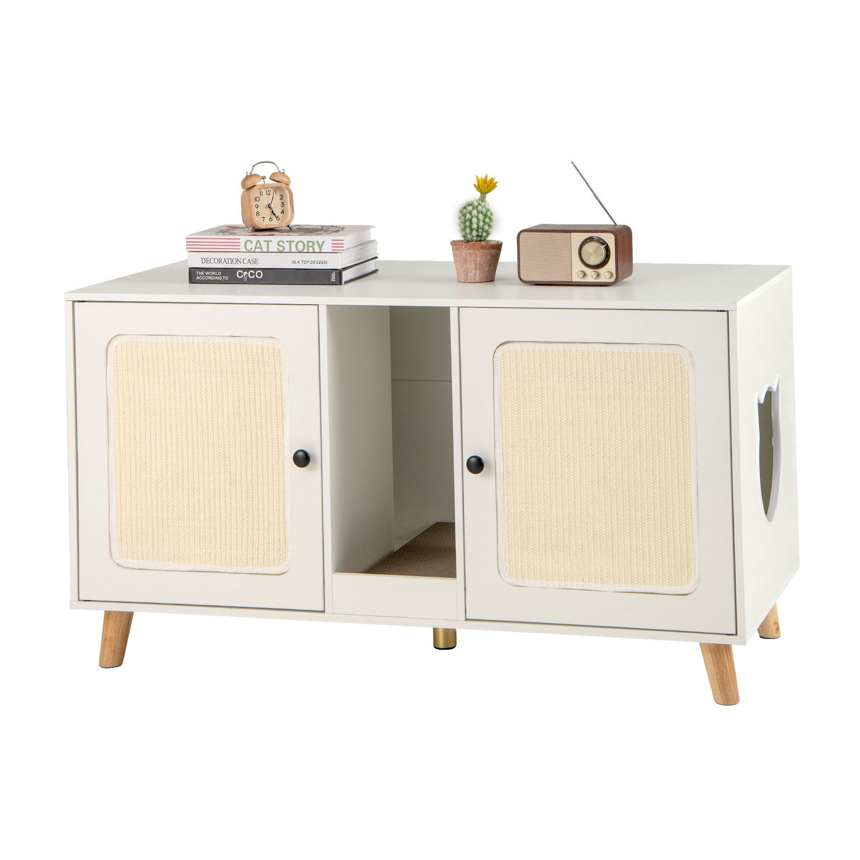 COSTWAY Tierhaus, Katzenhaus, Katzenschrank für Katzenklo, mit Eingang günstig online kaufen