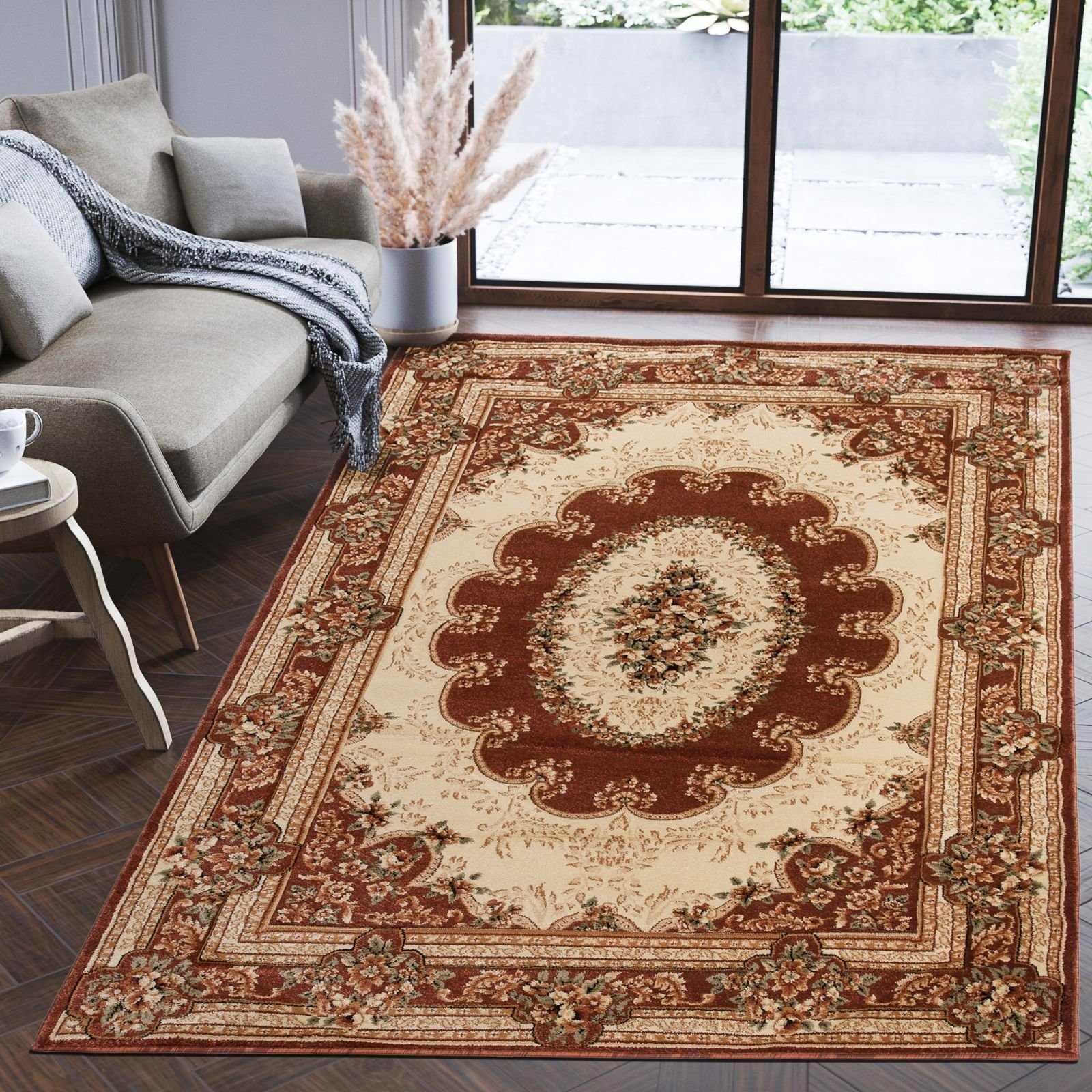 Orientteppich Oriente Teppich - Traditioneller Teppich Orient Braun, Mazovia, 70 x 140 cm, Geeignet für Fußbodenheizung, Pflegeleicht, Wohnzimmerteppich