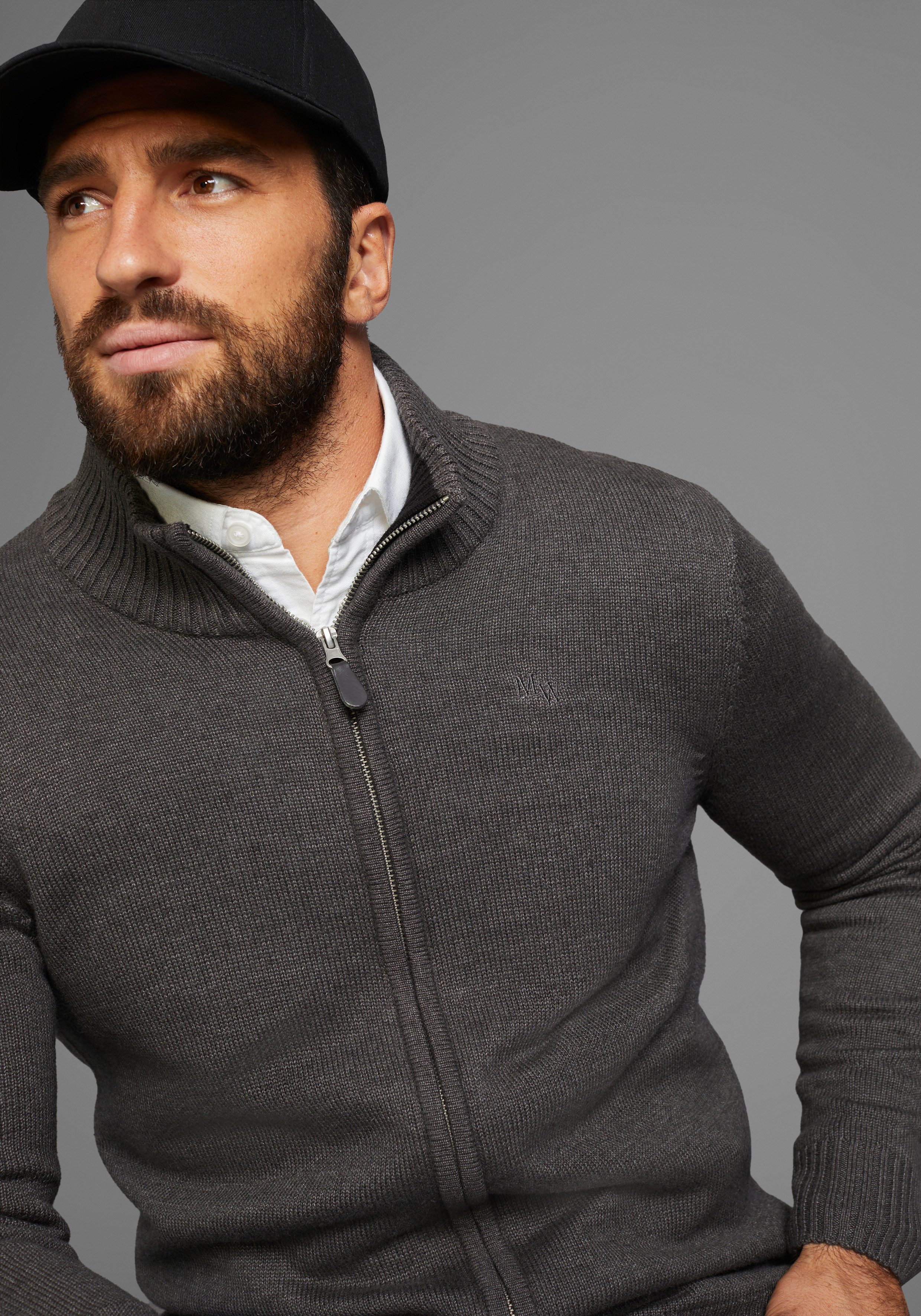 Man's World Strickjacke neue Farben! aus Baumwollmischung günstig online kaufen