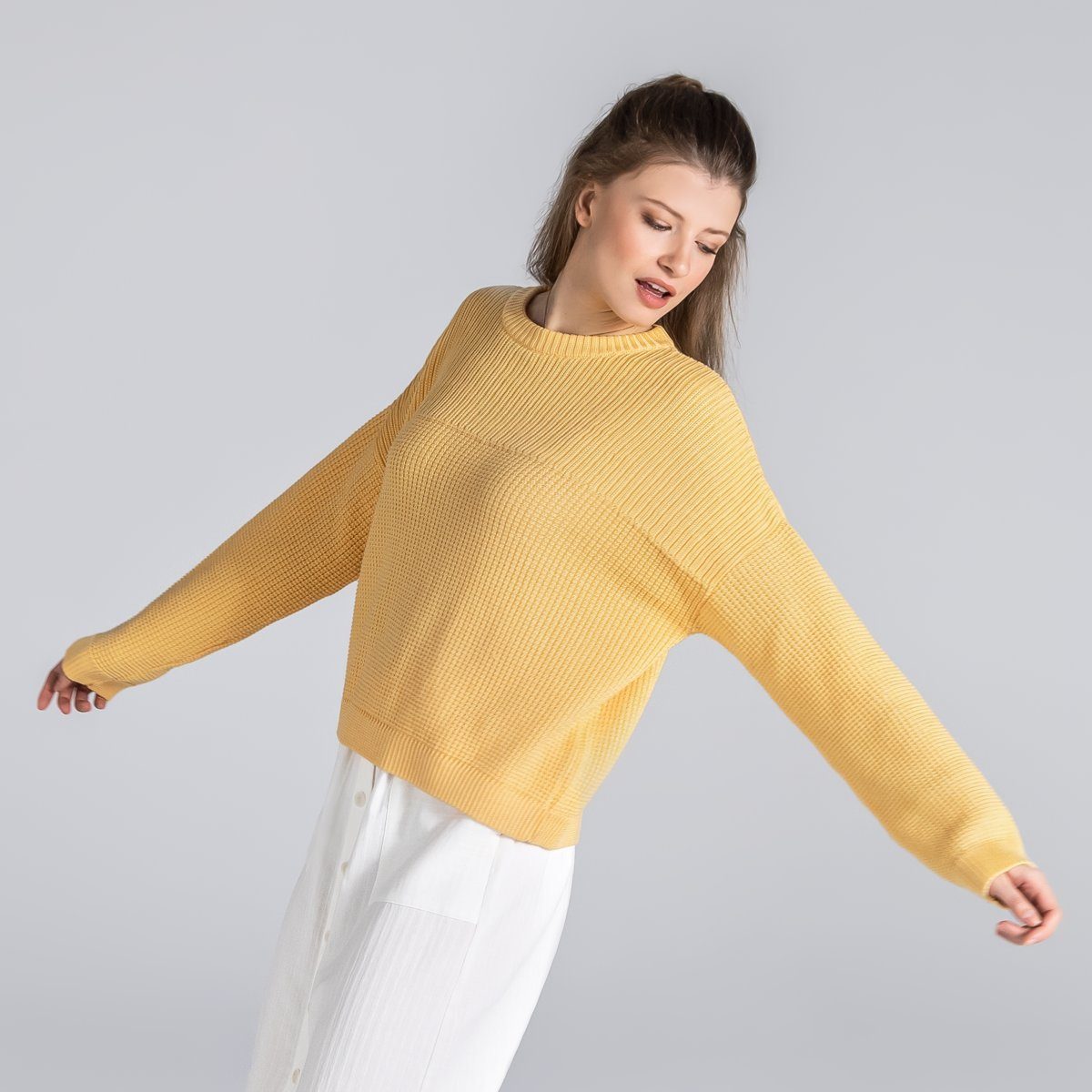 Weicher trueStory Sunbleached Strickpullover BEEKE Strickpullover