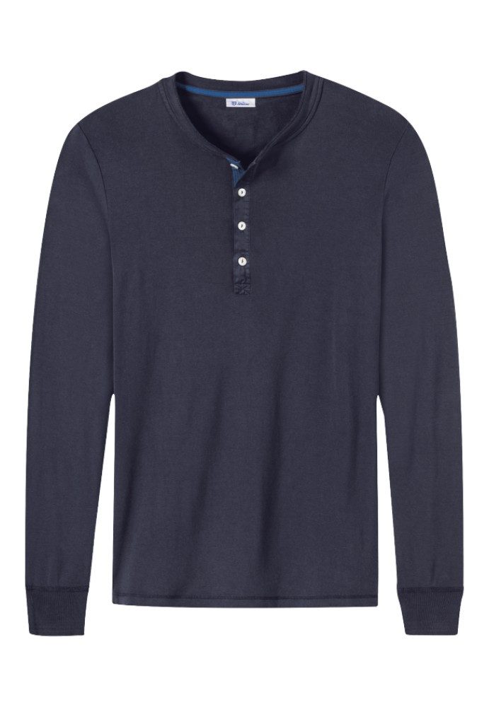 Schiesser Langarmshirt Freizeit Revival Karl-Heinz graphitgrau Herren