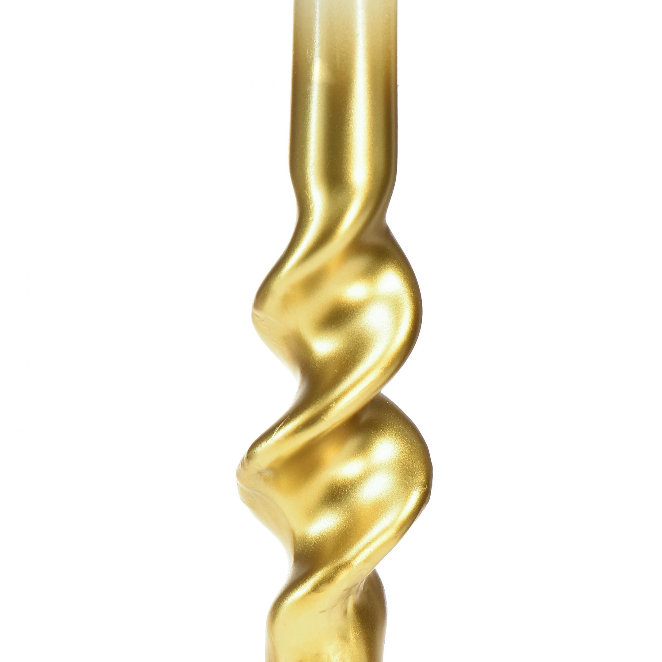 Viana Spitzkerze Gedrehte Spiralkerzen Weiß Gold günstig online kaufen