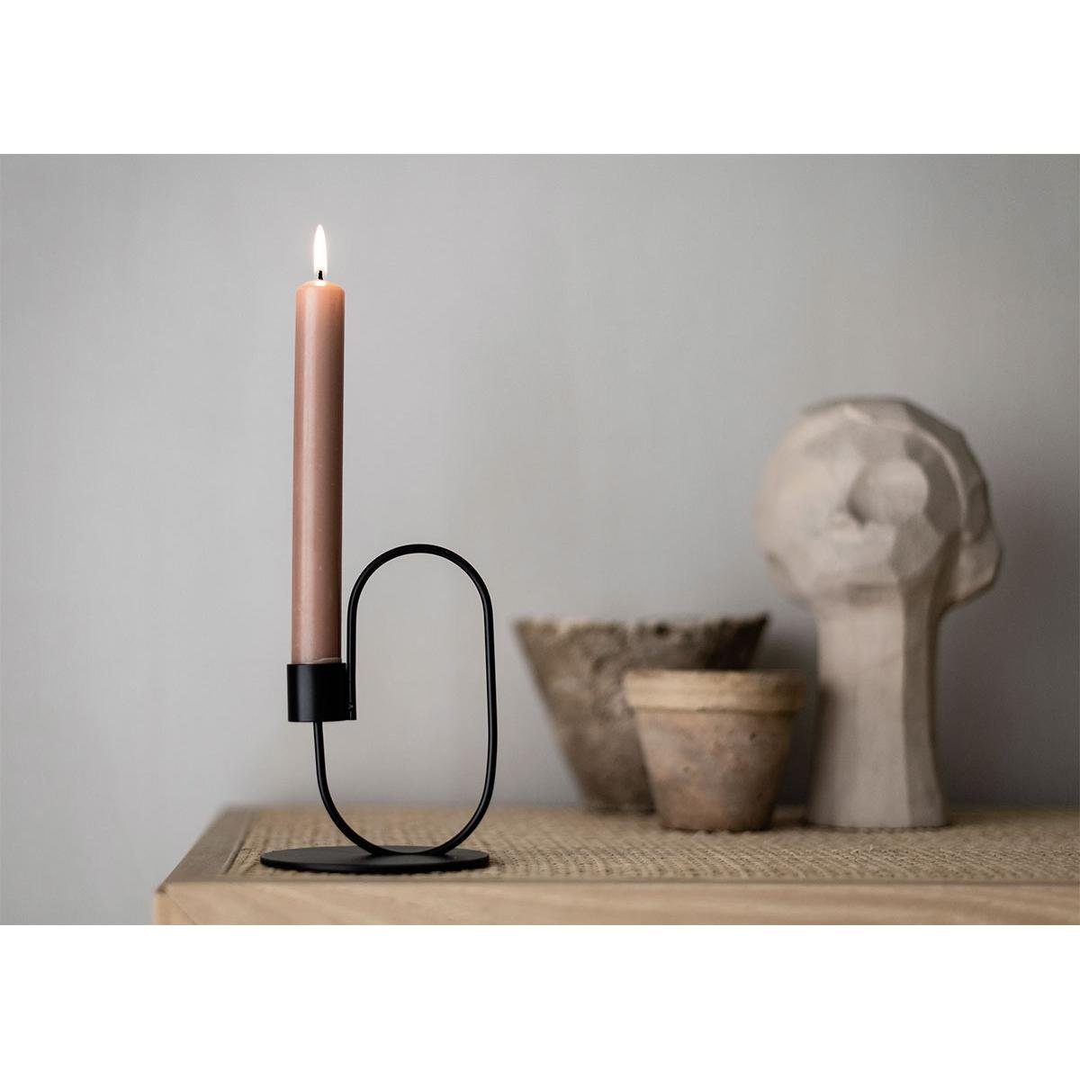 Kerzenständer Kerzenhalter Swoop Schwarz Cooee Design