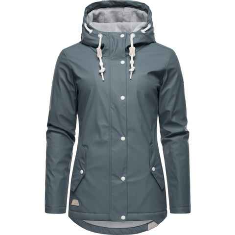 Ragwear Regenjacke Marge warm gefütterter Damen Winter Regenmantel