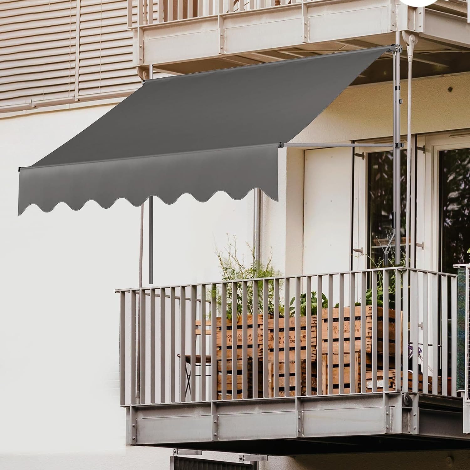 TLGREEN Klemmmarkise,Balkonmarkise,Sonnenschutz mit Handkurbel, UV-Beständi günstig online kaufen