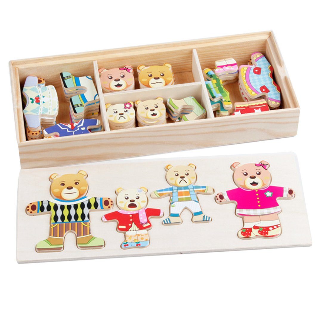 CLTYQ Lernspielzeug Kinder Holzpuzzle, Holz-Puzzle Box, Allgemeinwissen-Rät günstig online kaufen