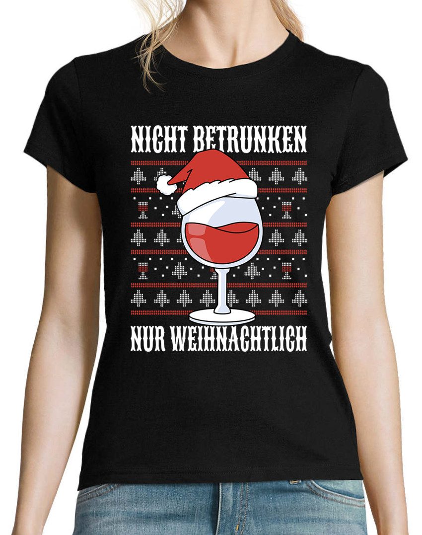 Youth Designz Print-Shirt Nicht Betrunken nur Weihnachtlich Damen T-Shirt m günstig online kaufen