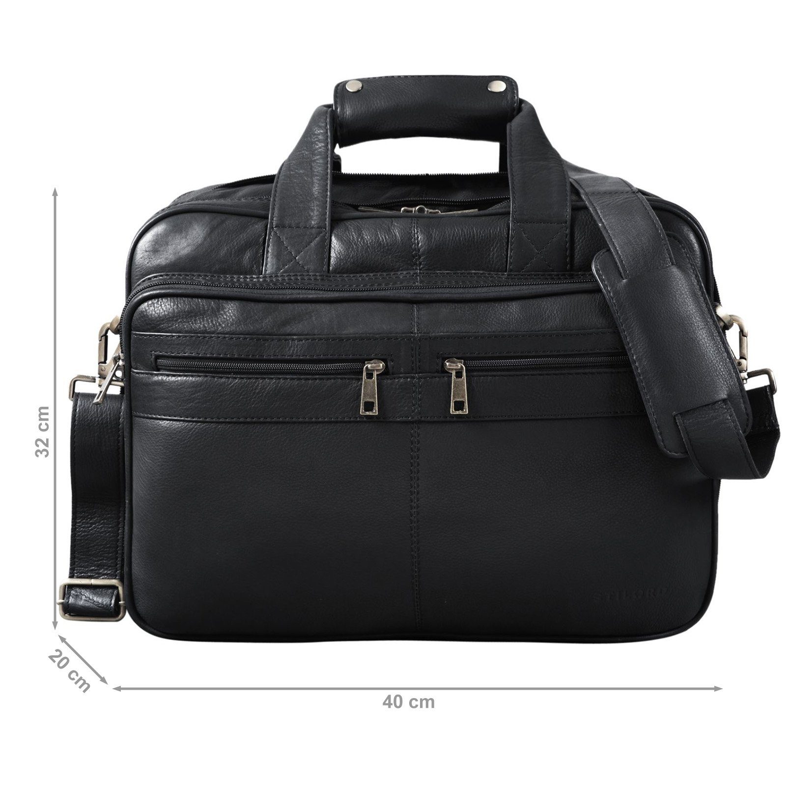 STILORD Aktentasche "Alexander" Lehrertasche Herren Leder Vintage