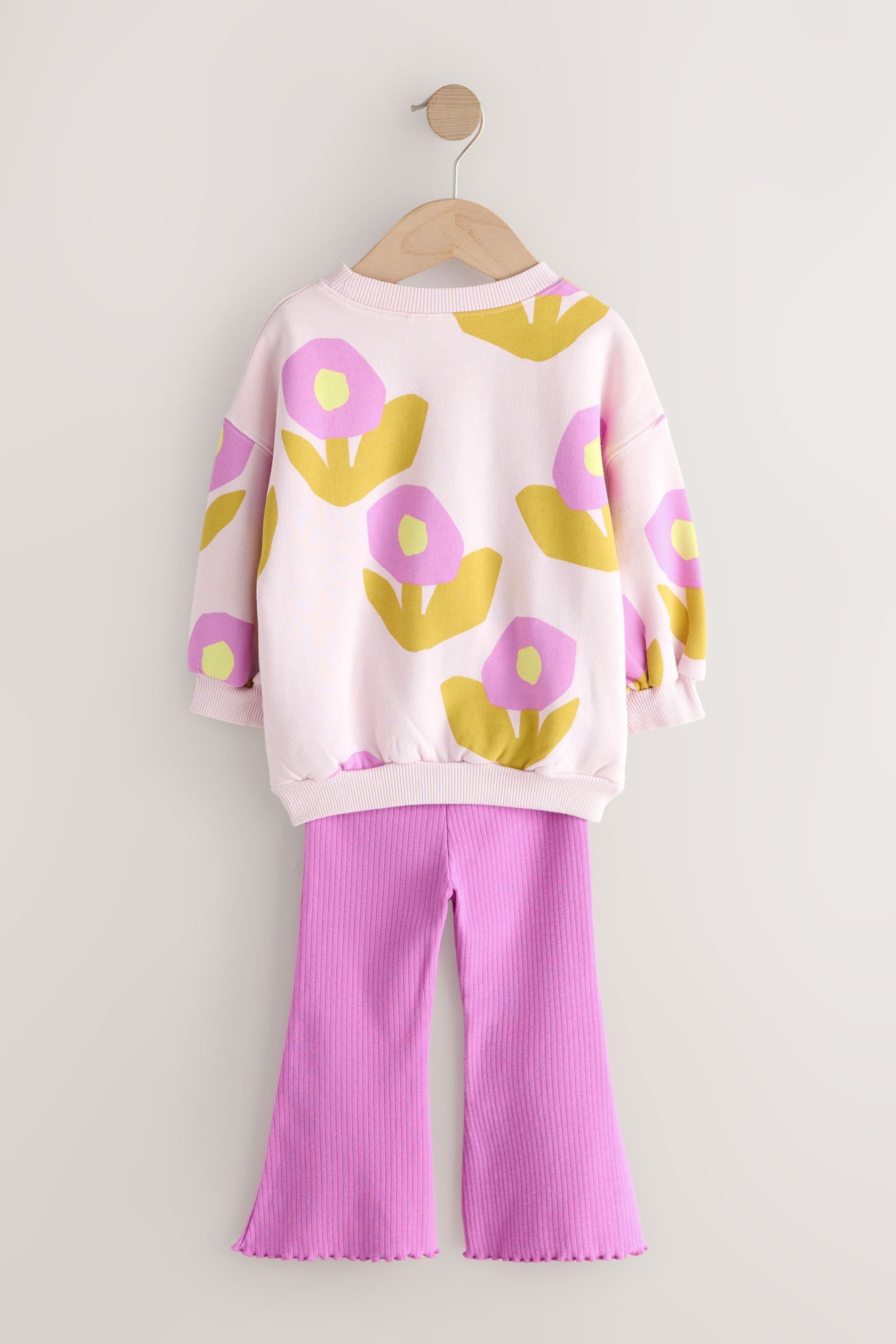 Next Top & Leggings Sweatshirt und Leggings mit Schlag im Set (2-tlg) – Bild 2 von 4