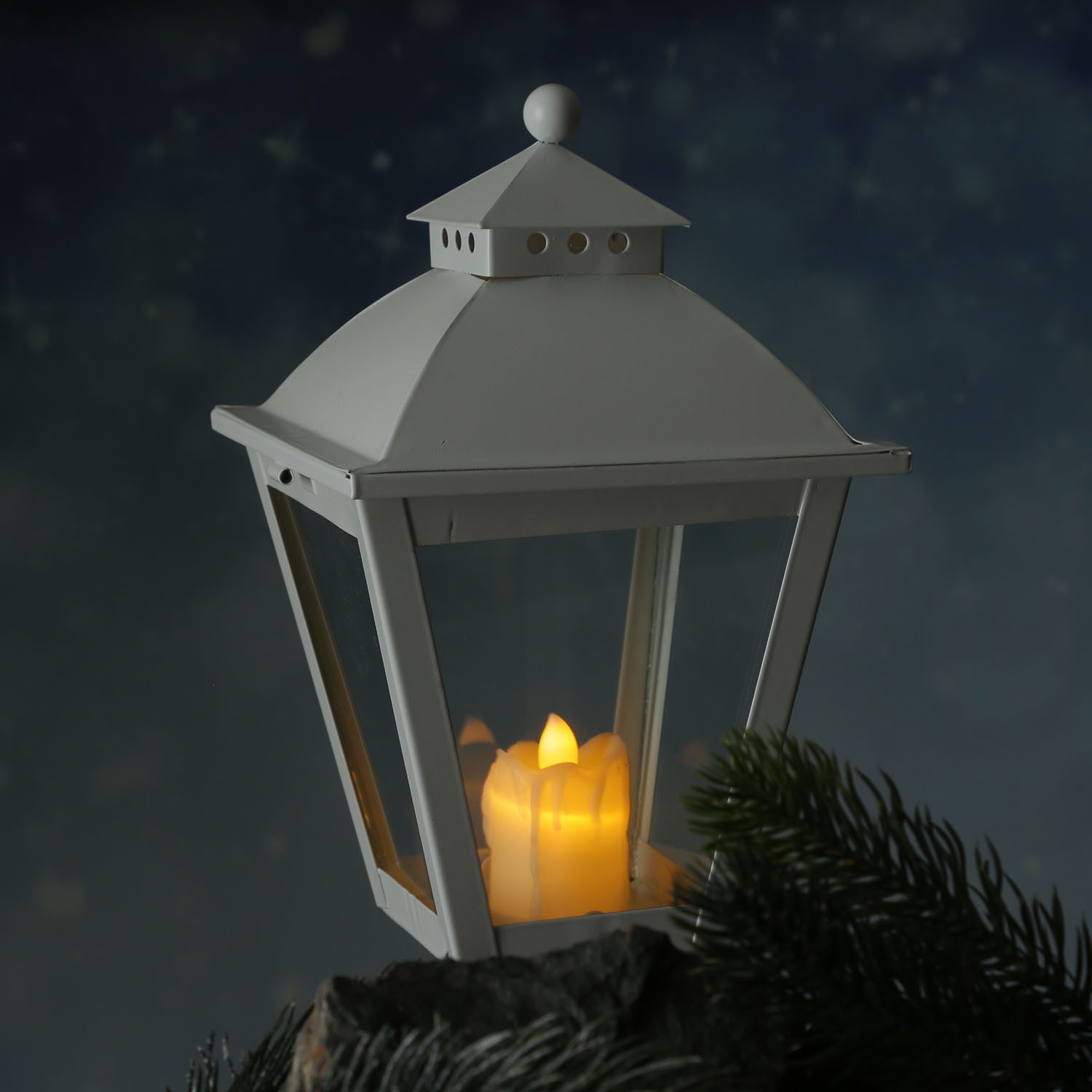 MARELIDA LED-Kerze LED Mini Kerze gelb flackernd für Laterne H: 6cm inkl. Batterien beige, LED Classic, gelb – Bild 4 von 5