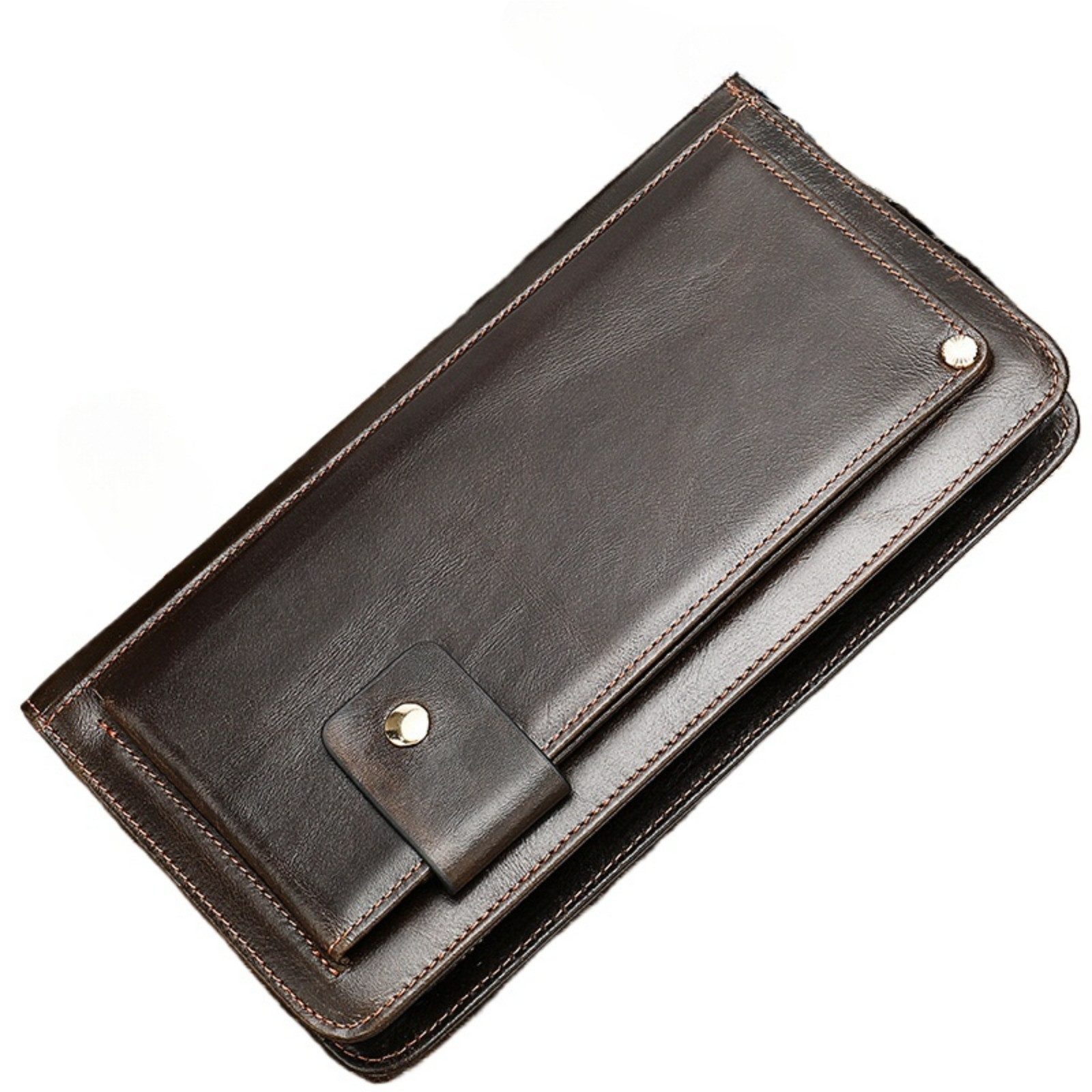 YUBRO-STUDIO Clutch Herren Geldbörse Echtleder Großes günstig online kaufen