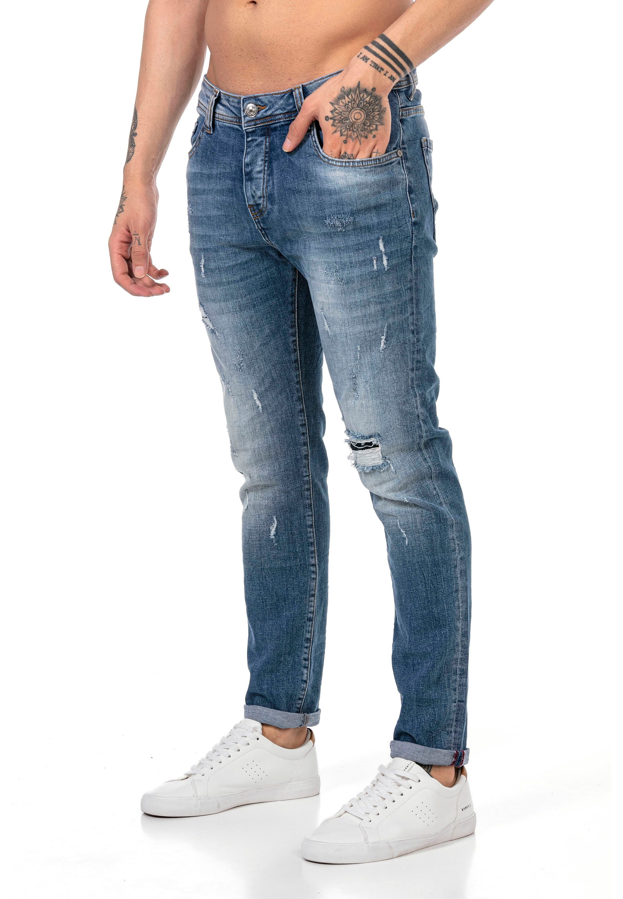 RedBridge Slim-fit-Jeans im Used Look mit modischen Details für Alltag und Freizeit – Bild 2 von 5