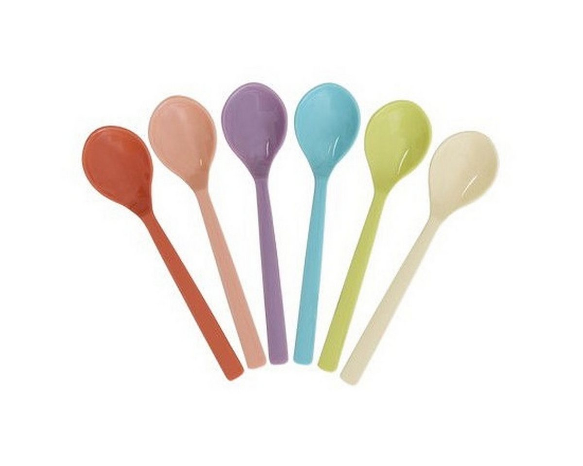 rice Kaffeelöffel Teelöffel-Set Multicolor, 6-teilig, 14,5 cm, Melamin BPA-frei