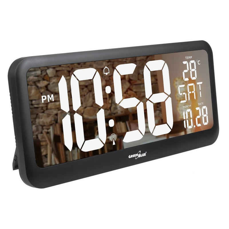 GreenBlue Uhr GB214 (Digitale Uhr mit Temperatuursensor 37x17cm)