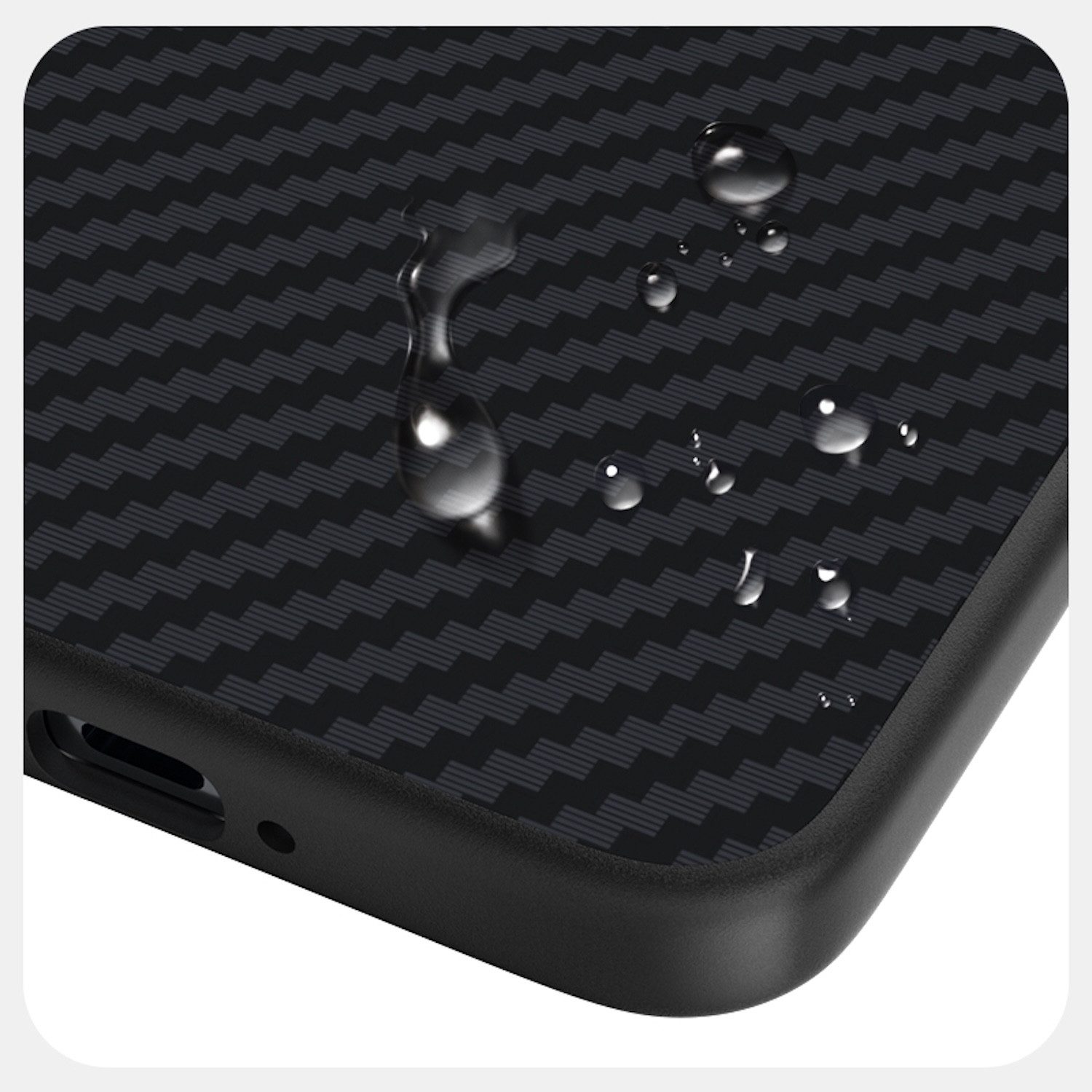 Wigento Smartphone-Hülle Für Honor Magic 7 MagSafe Carbon Fiber 6D Micro Relief Hülle Schwarz, 6D-Mikrorelief, MagSafe-kompatibel, rutschfest