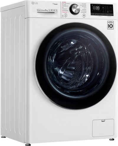 LG Waschmaschine F4WV908P2E, 8 kg, 1400 U/min, TurboWash® - Waschen in nur 39 Minuten