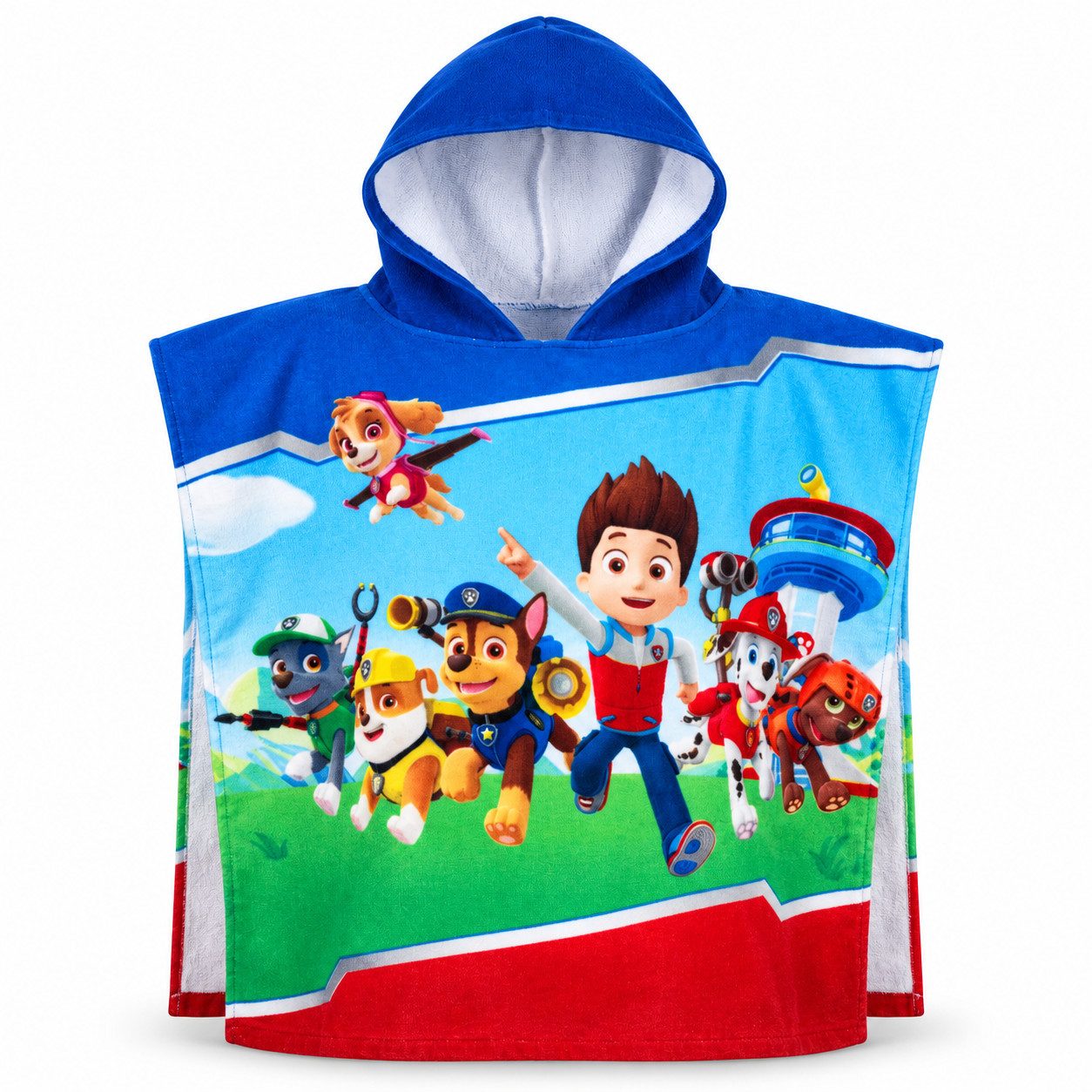 PAW PATROL Badeponcho PAW Patrol Kinder Jungen Poncho Badetuch Badeponcho, Polyester, 55x55 cm