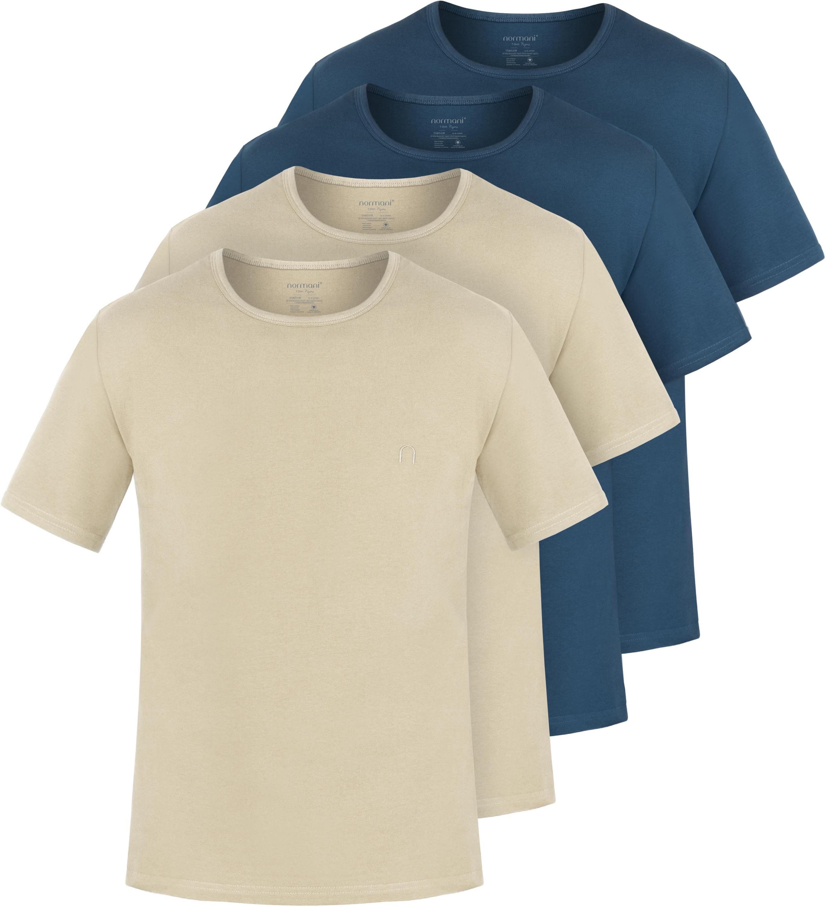 Kurzarmshirt 4er Set Herren T-Shirts aus Bio-Baumwolle Nyons