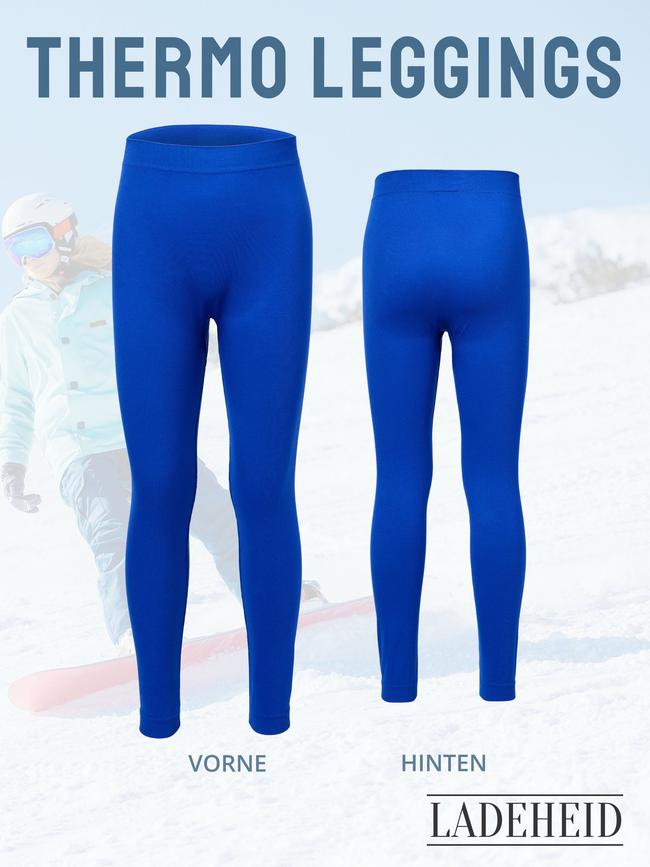 Ladeheid Funktionsunterhose Lange Unterhosen Kinder Jungen für Winter Sport Fußball LA40-259-TMPK (1-St) – Bild 2 von 5