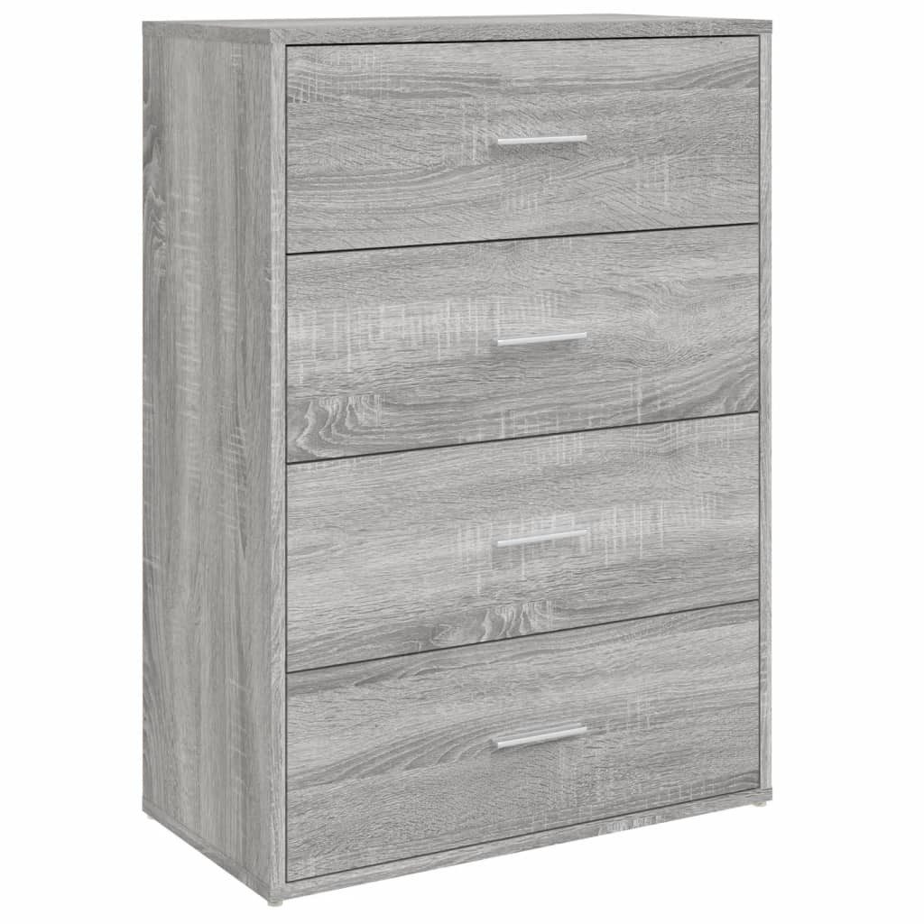 vidaXL Sideboard Sideboard Grau Sonoma 60x31x84 günstig online kaufen