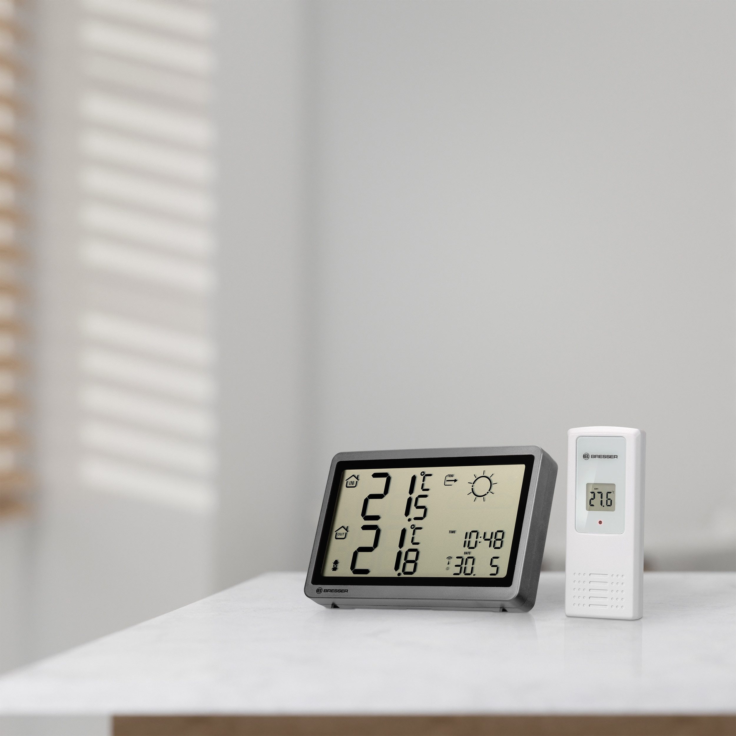 BRESSER BRESSER Funkwetterstation MeteoTemp HZ anthrazit Funkwetterstation – Bild 2 von 4