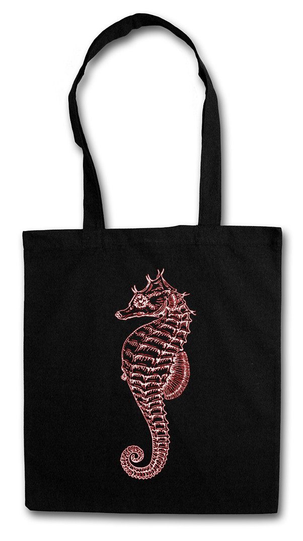 Beuteltasche Sea Horse Stofftasche Seepferdchen Tattoo Nautical Sailor Stern Star