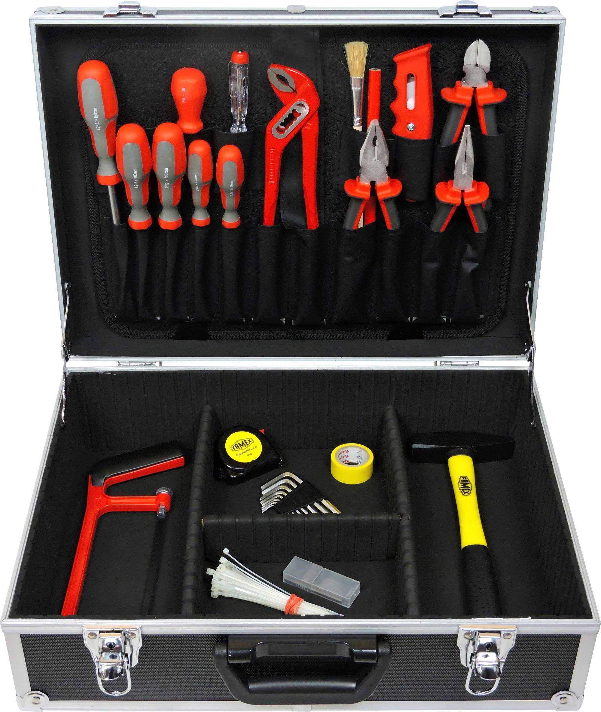 Werkzeugset FAMEX Werkzeugkoffer 759-63, 125-tlg., Werkzeug mit