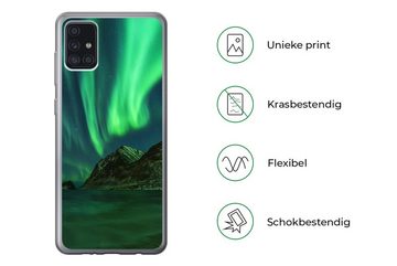 MuchoWow Handyhülle Nordlichter - Sternenhimmel - Norwegen, Handyhülle Samsung Galaxy A52 5G, Smartphone-Bumper, Print, Handy
