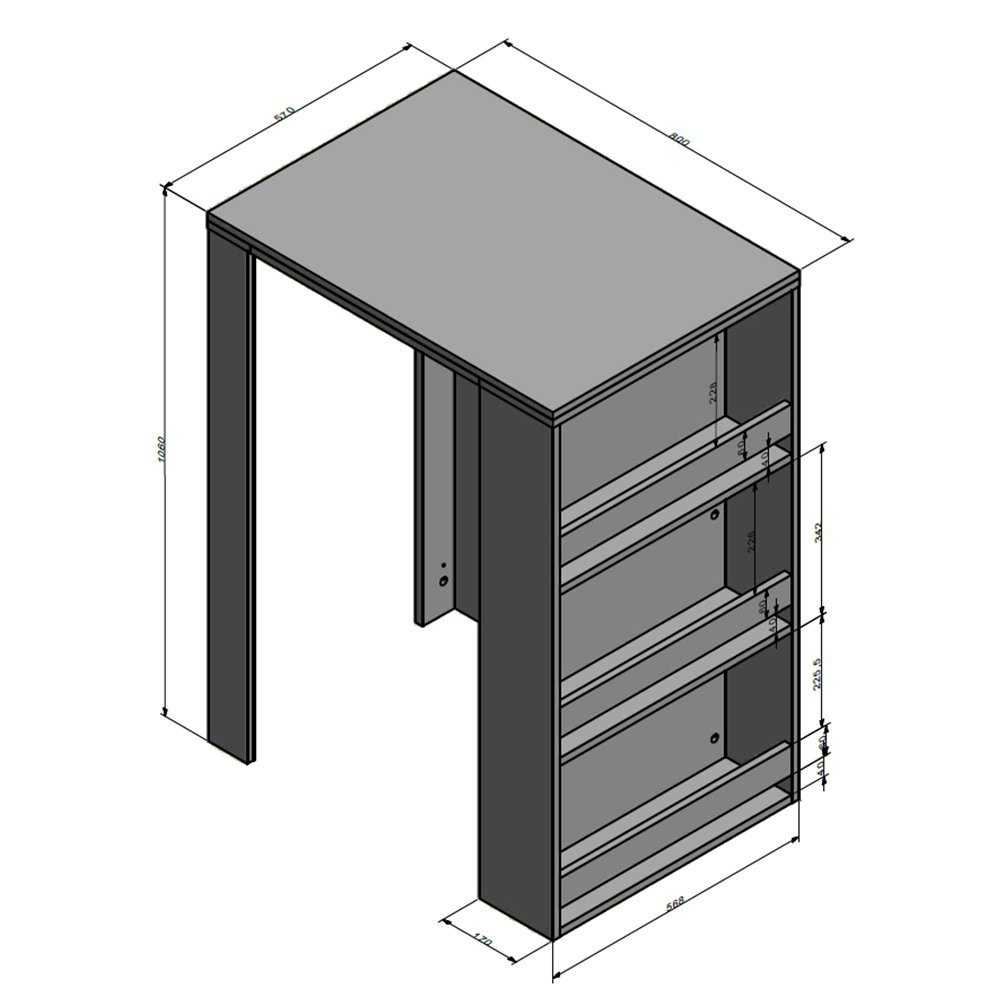 Vicco Bartisch, Weiß, 57 x 80 cm