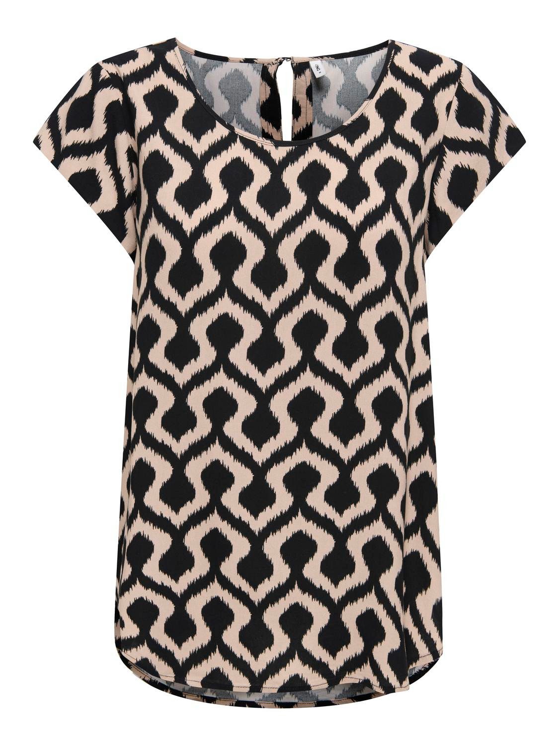 ONLY Shirtbluse ONLNOVA LIFE S/S TOP AOP PTM Viskose, regular fit, Rundhals günstig online kaufen