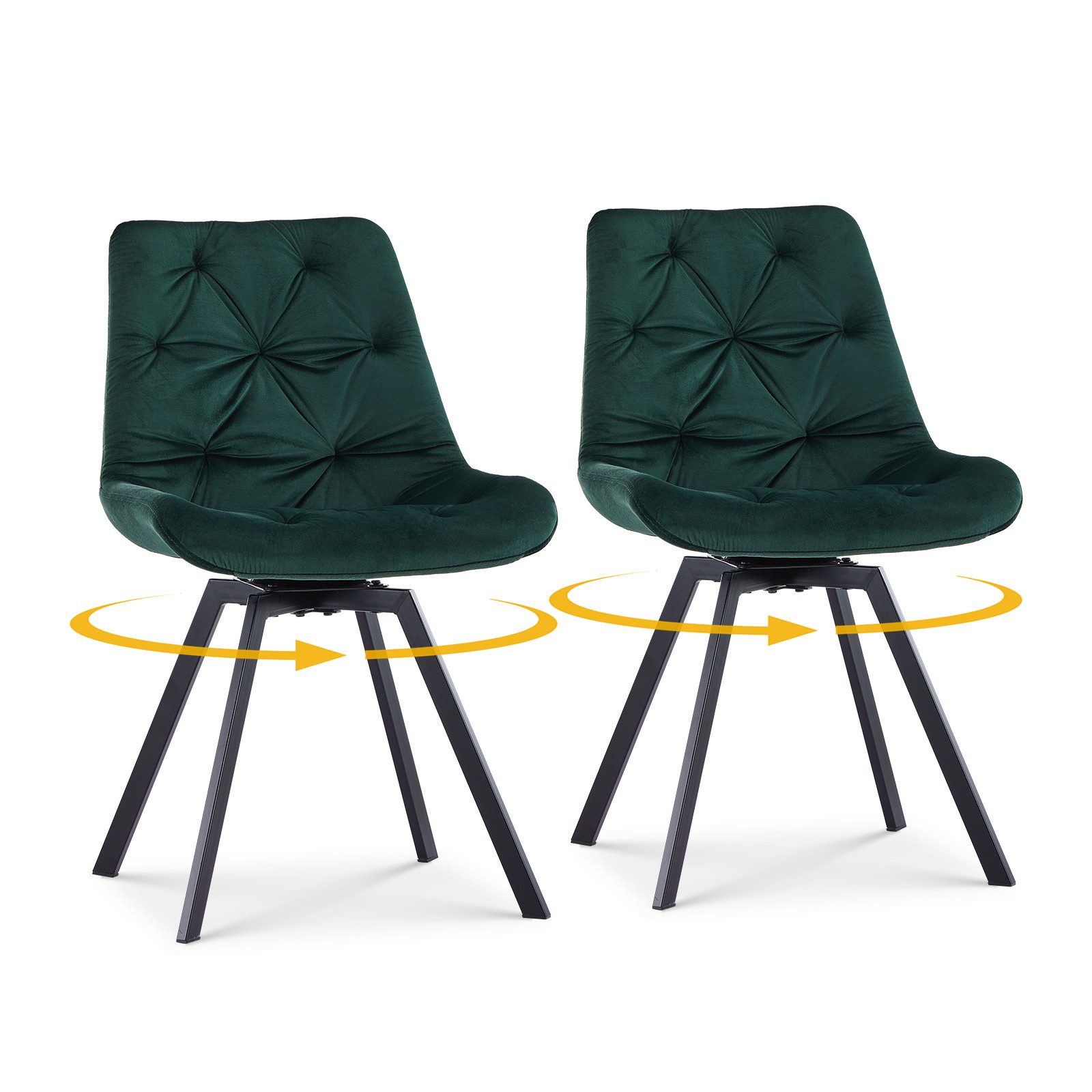 Ofcasa Esszimmerstuhl Samt-Drehstuhl (2er Set, 2 günstig online kaufen