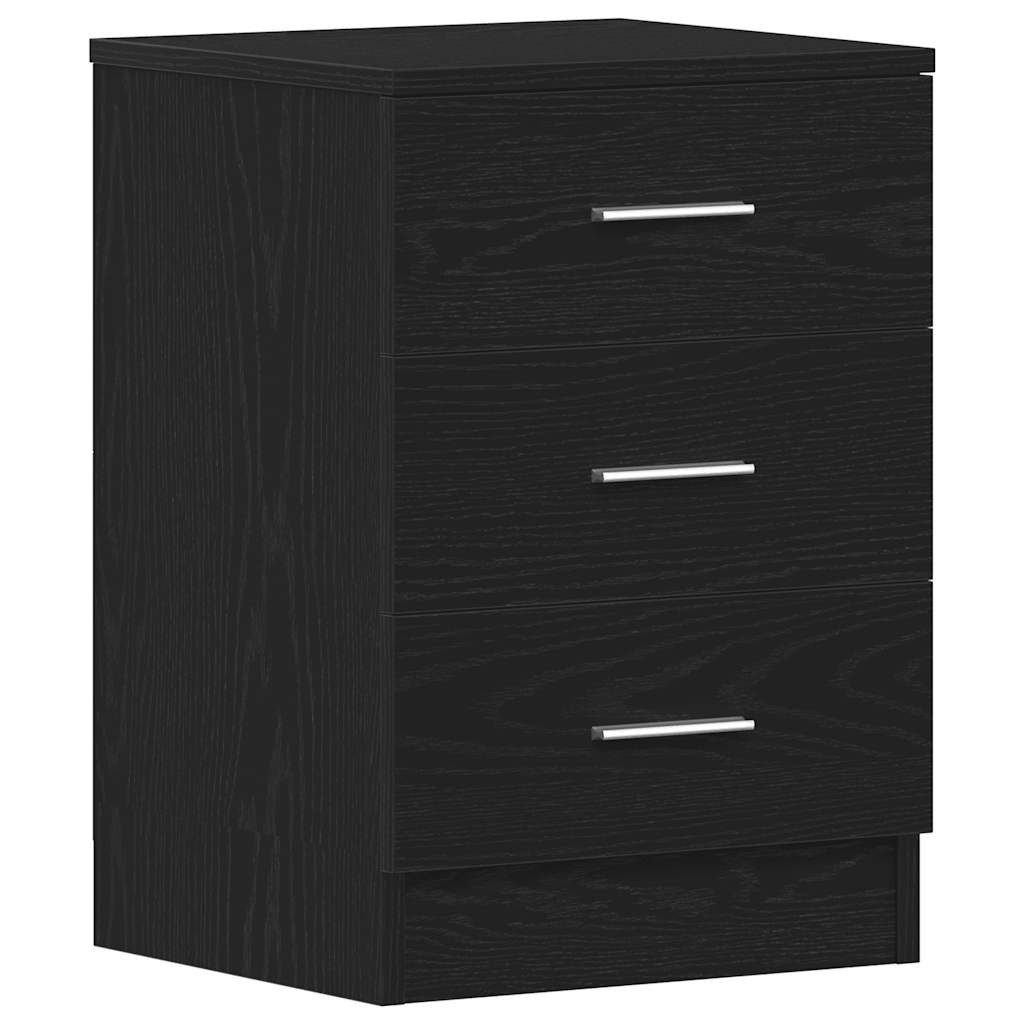 vidaXL Nachttisch Nachttisch aus schwarzer Eiche, 38 x 35 x 55 cm, Holzwerkstoff (1-St)