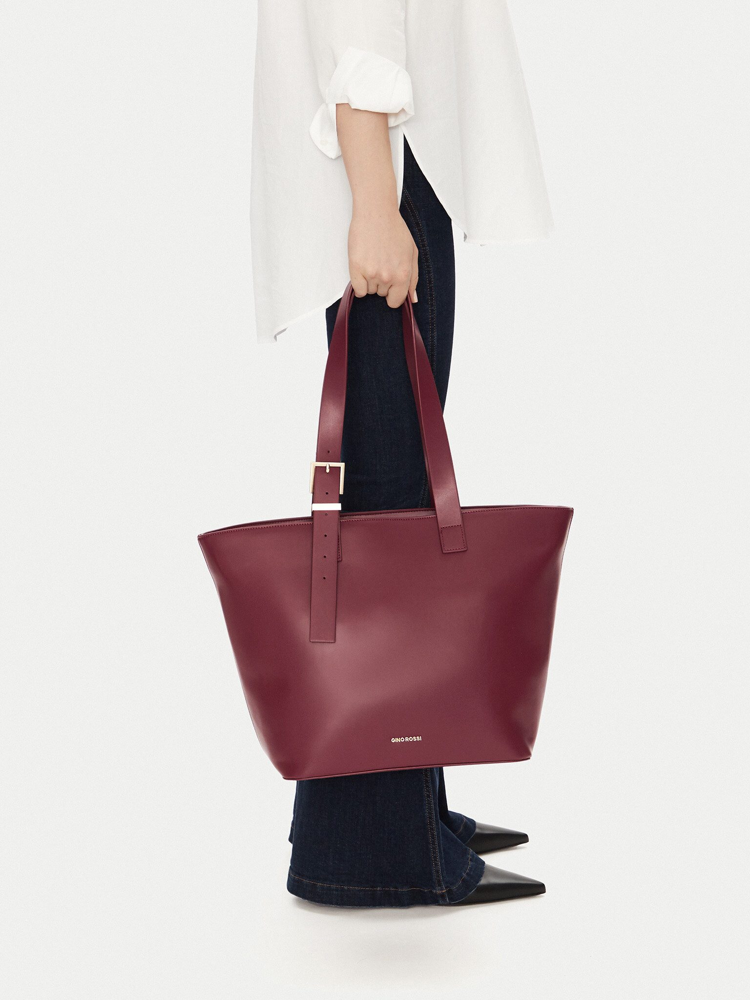 GINO ROSSI Handtasche Gino Rossi Damenhandtasche Burgundy C-AYSHA-KQ78