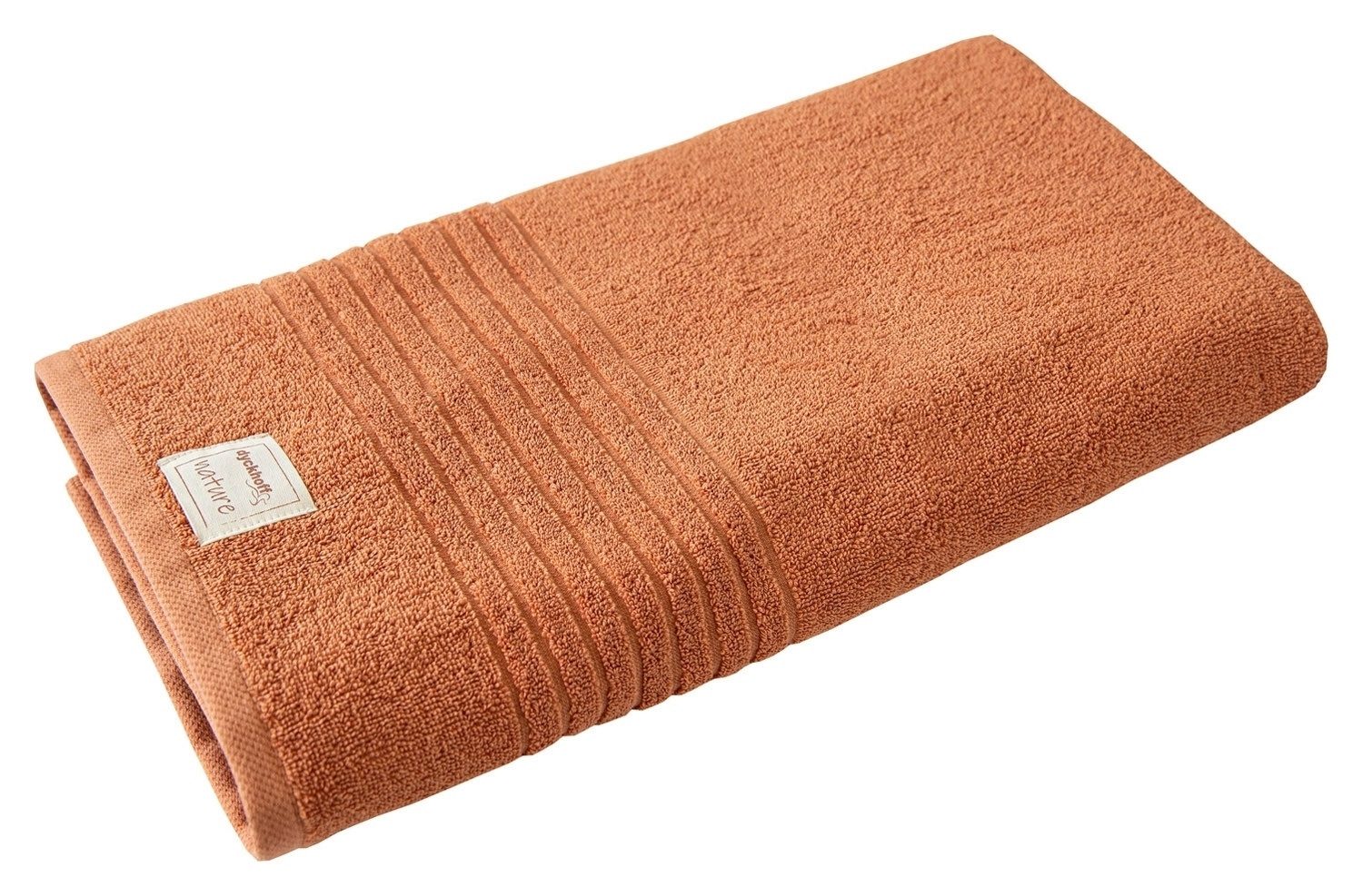 Dyckhoff Gästehandtuch NATURE, 30 x 50 cm, Terracotta, Baumwolle, (1-St), waschbar und trocknergeeignet