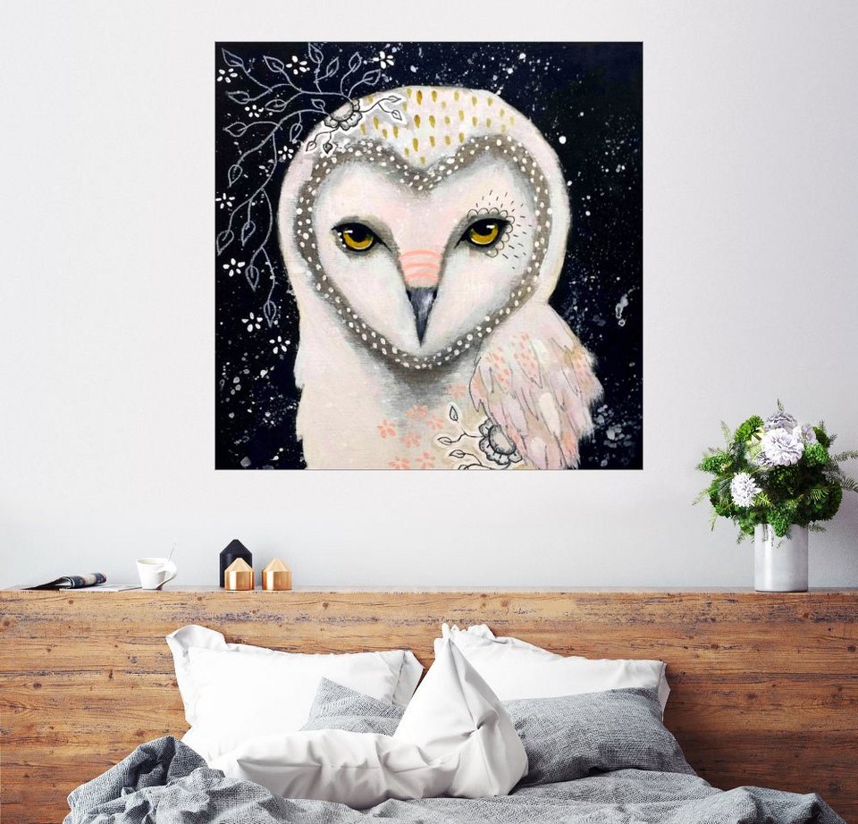 Posterlounge Wandbild, Melodie der Eule, PremiumDruck auf Posterlounge Wandbild, Melodie der Eule, PremiumDruck auf
