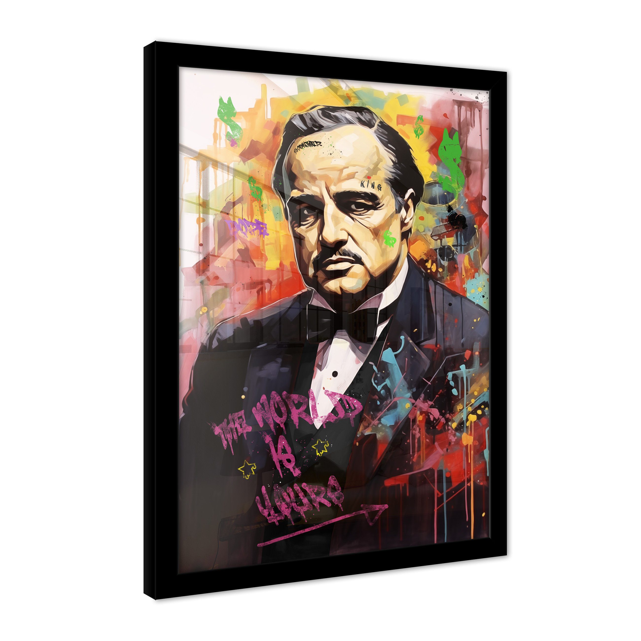 Wallarena Poster mit Rahmen Bilder Pop Art Wohnzimmer Schlafzimmer Kunstdruck Wandbild, Motivation Poster Bild (Einteilig, 1 St), Groß Wandbilder Größen zur Auswahl: 30x40 cm / 50x70 cm / 70x100 cm