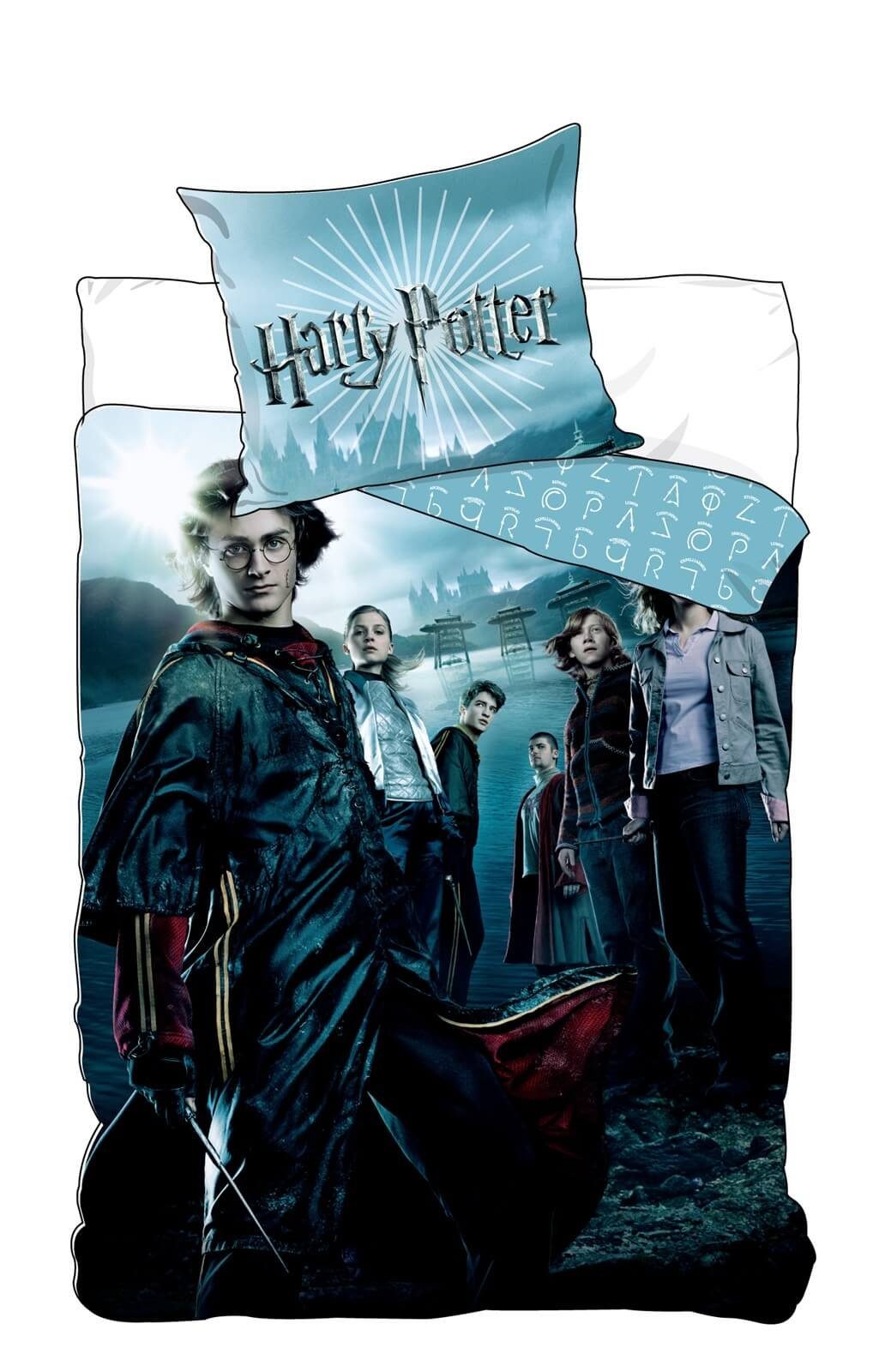 Bettwäsche Harry Potter und der Feuerkelch - Постільна білизна-Set, 135x200 & 80x80, Harry Potter, Baumwolle, 100% Baumwolle