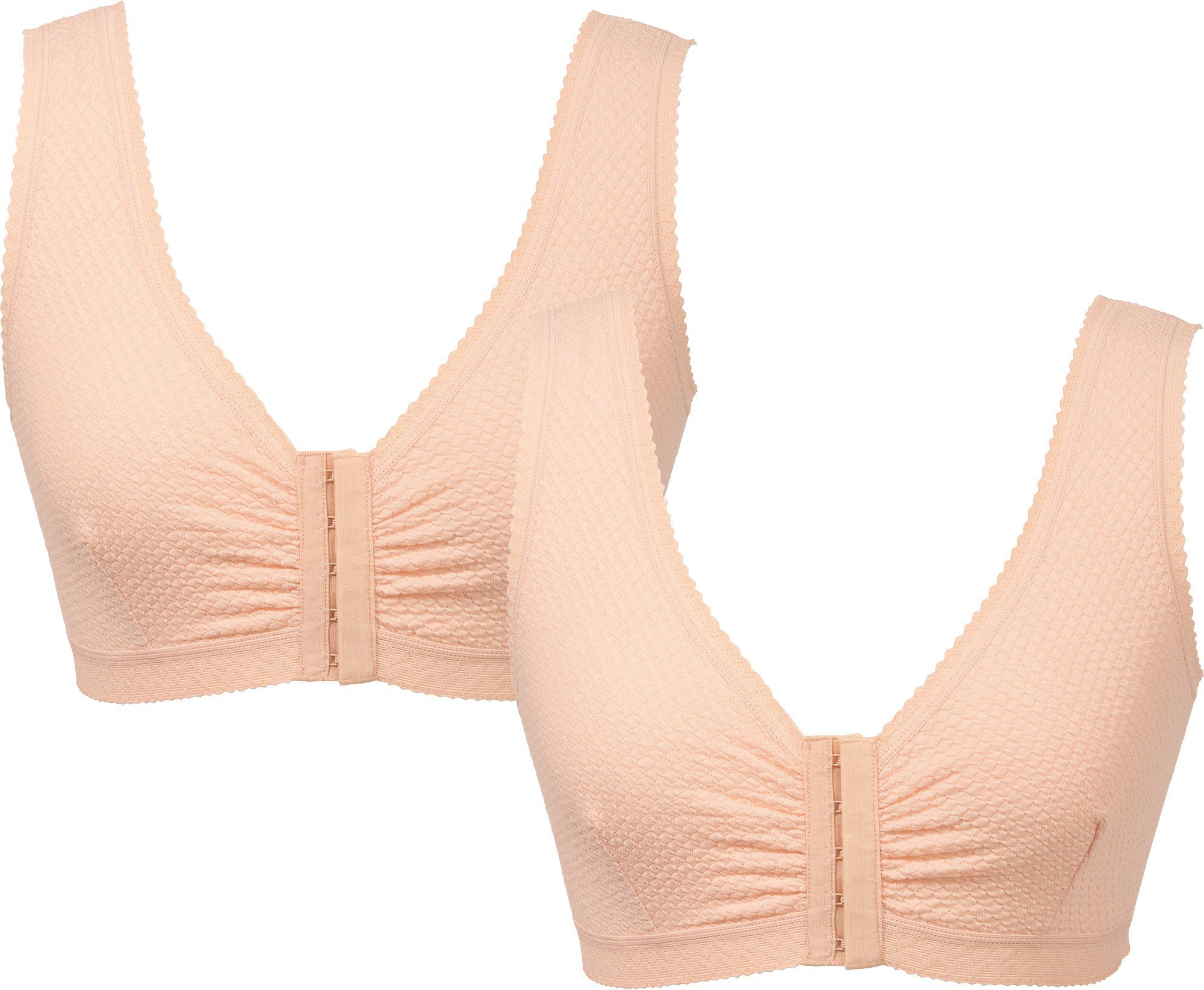 HANXIULIN Damen BH 3er Pack - Vorderverschluss Ohne Bügel Mit Spitze Große Größen