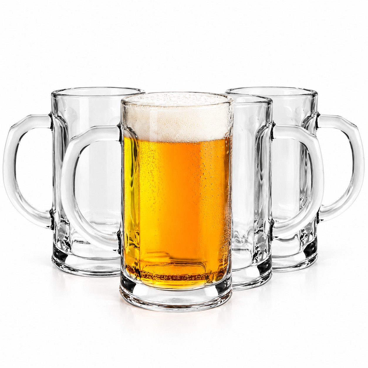 Sendez Bierglas 4 Bierseidel 400ml (max. 500ml) Biergläser Bierkrüge Bierglas Bierglas, 4-tlg., Glas