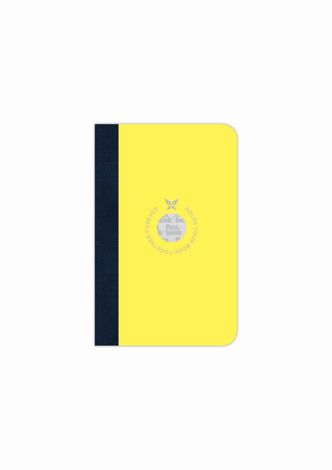 Ökopapiereinband Notizbuch 160 Seiten viele Liniert Größen/Fa 9*14 cm Smartbook Flexbook Gelb Flexbook