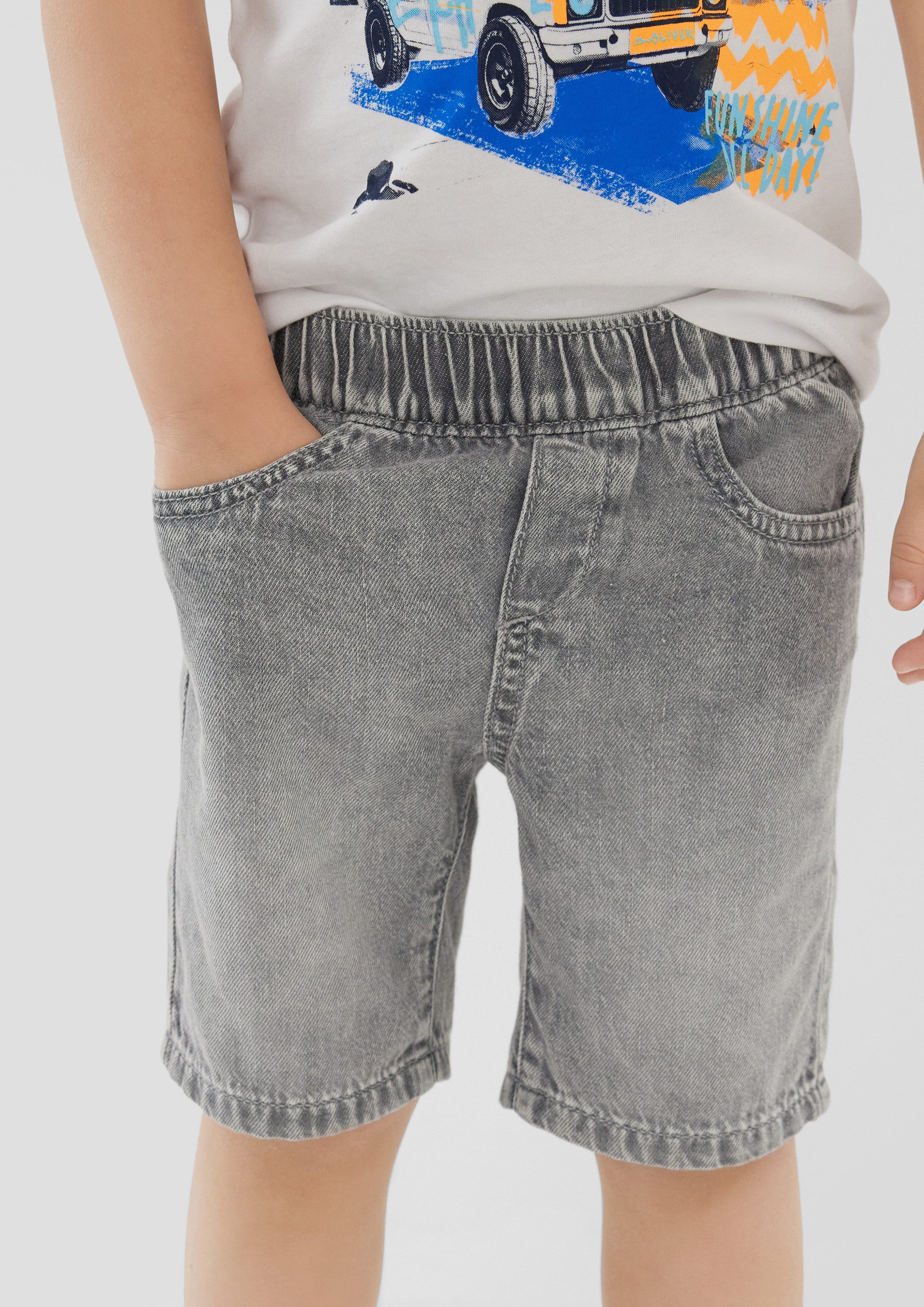 s.Oliver Jeansshorts Jeans-Hose PELLE Bermuda Jeans Pull on / Loose Fit / Mid Rise / Wide Leg