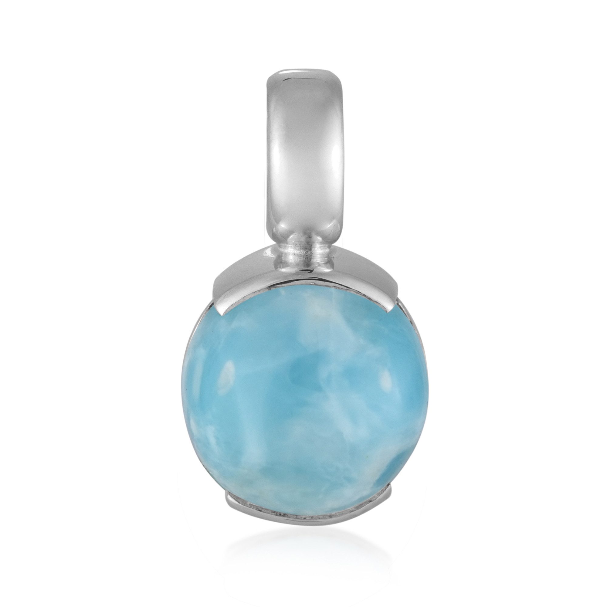Cavill Kettenanhänger Dominikanischer Larimar Rhodium-Silber-Anhänger (1-tlg)