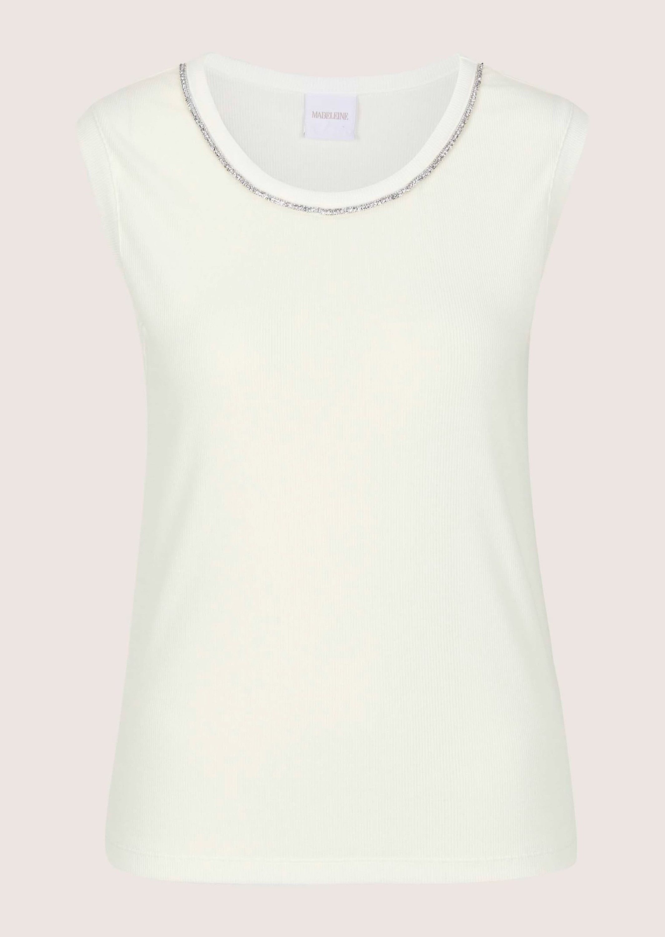 Kurzarmshirt Elegantes Kurzarm Sommeroberteil mit Strass