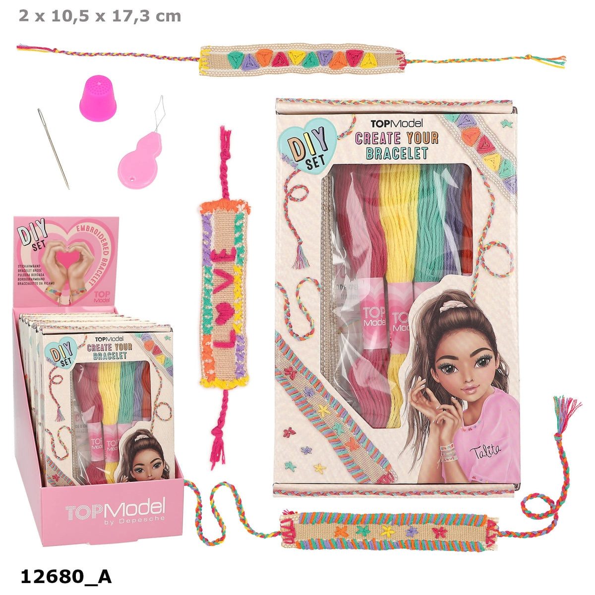 Depesche Spiel TOPModel DIY Stickarmband-Set zum Selbermachen