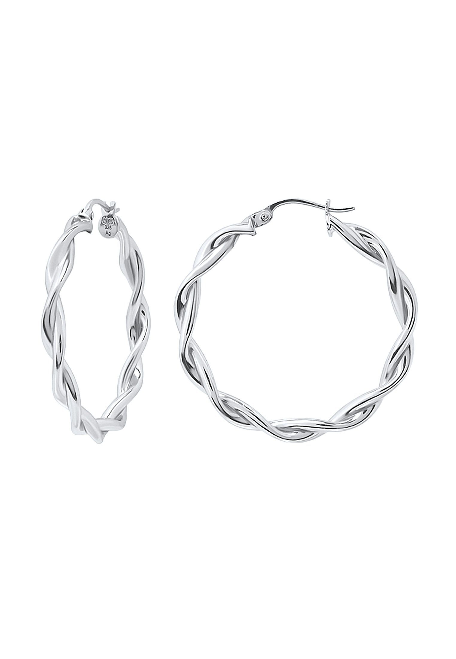 Elli Paar Creolen Creolen Bügelcreolen gedreht 925 Sterling Silber günstig online kaufen