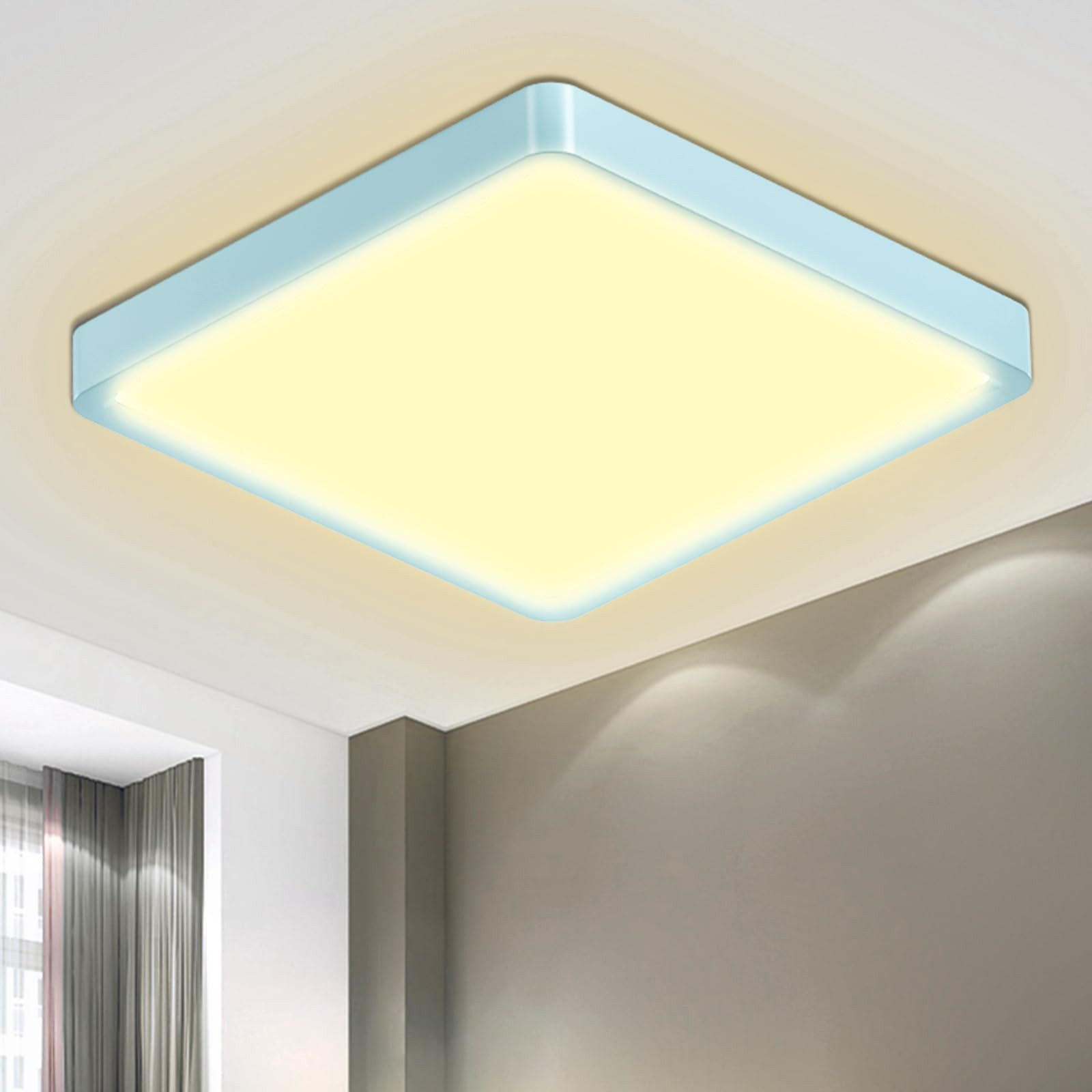 LQWELL LED Deckenleuchte Quadrat Flach LED günstig online kaufen